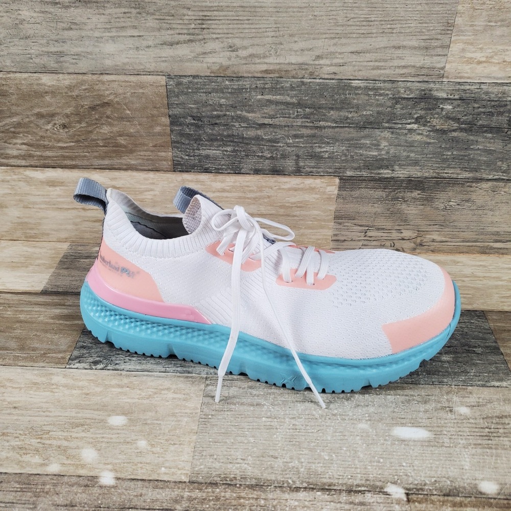 Timberland PRO Setra Knit Womens Work Shoes Sz 8.5 M White Composite Toe Sneaker